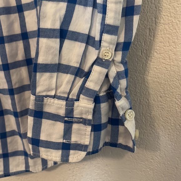 JCrew windowpane button down flannel 💙 - Picture 4 of 6